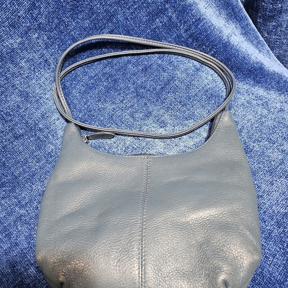 Stone Mountain Blue Leather Small Crossbody Bag - Picture 4 of 5